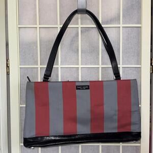 Kate Spade VTG New York Icon Striped 90s Y2K Spice Girls Designer Tote Bag Purse
